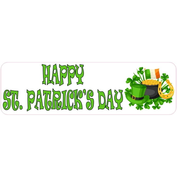 10in x 3in Irish Happy St. Patrick's Day Magnet Magnetic Holiday Magnets