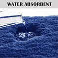 thumbnail image 4 of Navy Bathroom Rug, Non Slip Bath Mat, 20" x 32" Microfiber Thick Plush Water Absorbent Shower Mat for Bedroom, Tub and Shower, Machine Washable, 4 of 10