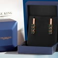 thumbnail image 5 of Gem Stone King 18K Rose Gold Plated Silver Green Mystic Topaz Drop Dangle Earrings for Women | 1.65 Cttw | Gemstone November Birthstone | Round 5MM, 5 of 6