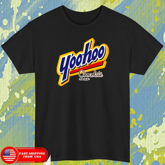 Yoo-hoo Yoo Hoo Chocolate Drink logo Black tshirt size L