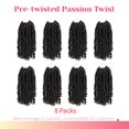 thumbnail image 2 of Cabello Bohobabe de ganchillo Passion Twists, 8 paquetes de 20 cm 1B, 2 of 7