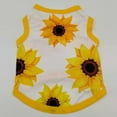 thumbnail image 5 of Fruit Print Pet Clothes - Round Neck Cloth - Sunflower Pattern Pet T-shirt - for Teddy, 5 of 8