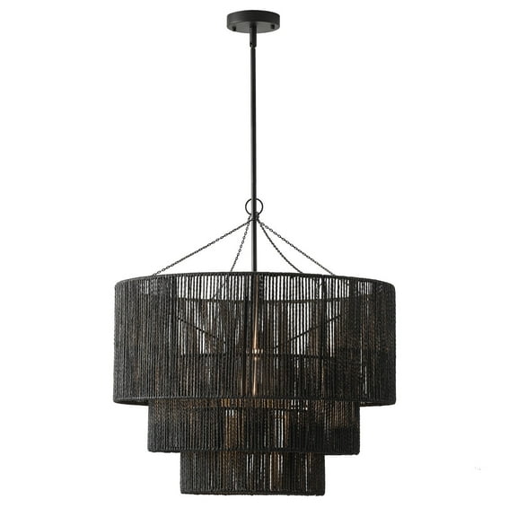 Aiwen Black Novelty Pendant Light Woven Chandelier Creative Light Fixture