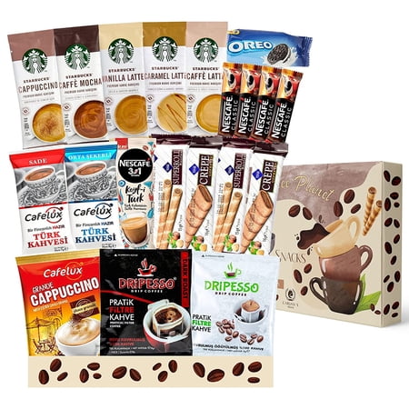 Carian's Variety Coffee Box, Unique Gift Idea For Him or Her, Instant Coffee