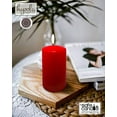 thumbnail image 4 of Hyoola 2 x 4 Red Unscented European Made Pillar Candles, Dripless Paraffin Wax with Smokeless Cotton Wicks, 4-Pack, 4 of 5