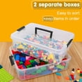2 Layer Plastic Storage Containers with , Multipurpose Clear Stack ...