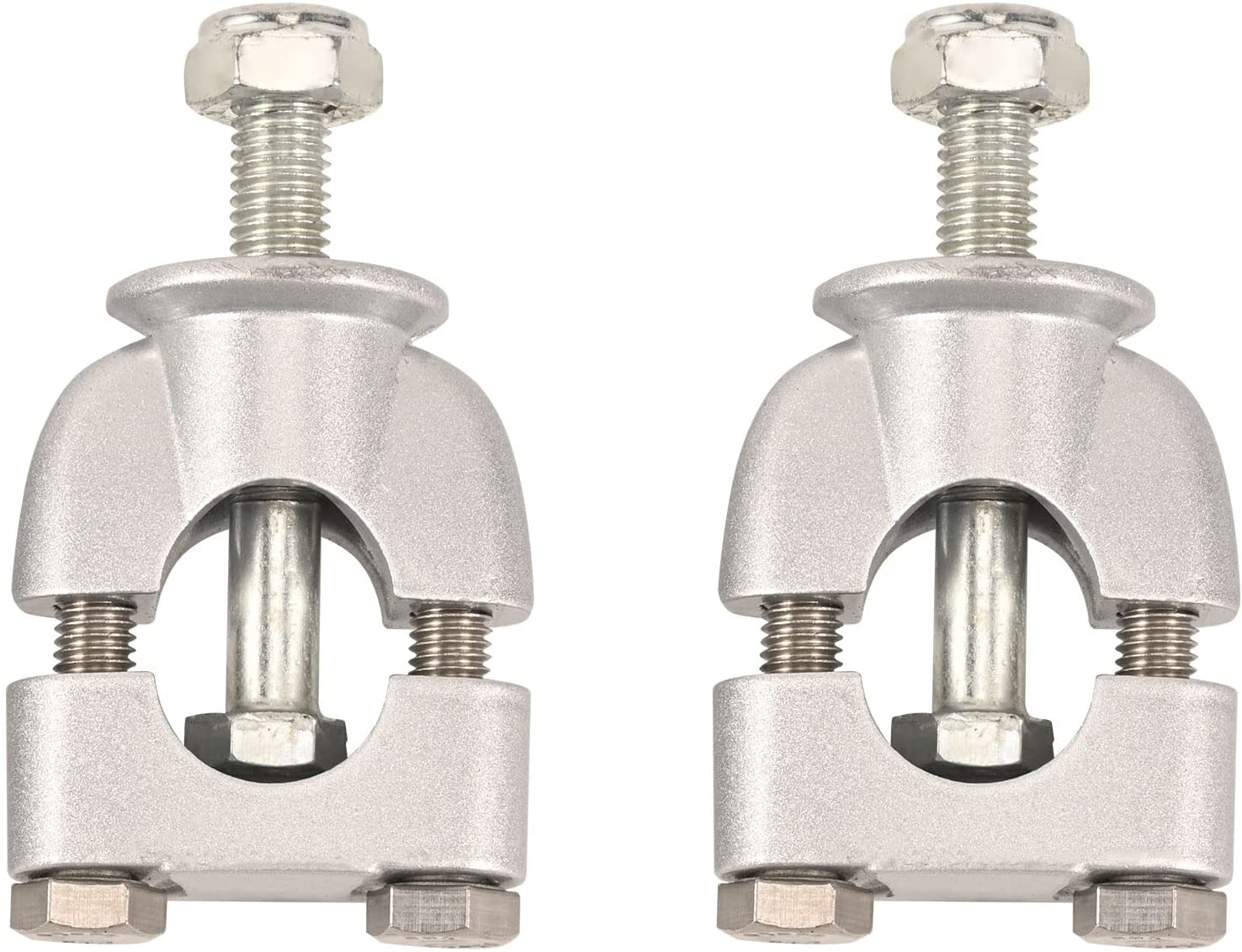 CNC Fat Bar Risers Mount Clamps 7/8" For Motorcycle ATV Dirt Bike - Red