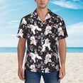 thumbnail image 4 of Lsque Cute Poodle Dog pattern Hawaiian Shirt for Men, Unisex Summer Beach Casual Short Sleeve Button Down Shirts-XX-Large, 4 of 9