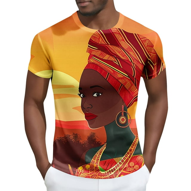 Tops para hombre, blusas y camisas de manga corta con cuello redondo para hombre Camisa de manga corta estampada para hombre Top/camisa de manga corta con cuello redondo Tops para hombre