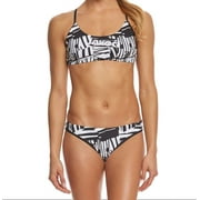 JAKED Women's Donna Zebra Two Piece Bikini Swimsuit, Black, 40