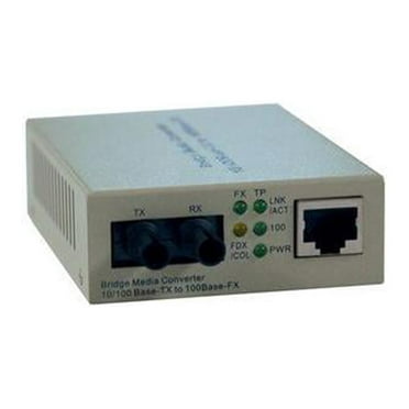 Tripp Lite by Eaton Multimode Fiber to Ethernet Media Converter, 10/100BaseT to 100BaseFX-ST, 2km, 1310nm - 1 x RJ-45 , 1 x ST Duplex - 10/100Base-TX, 100Base-FX
