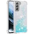 thumbnail image 3 of Compatible with Samsung Galaxy S21 FE Case Glitter Luxury Cute Love Liquid Quicksand Clear TPU Girls Women Stylish Bumper Shockproof Protective Case for Samsung Galaxy S21 FE 5G Star Blue YB, 3 of 12