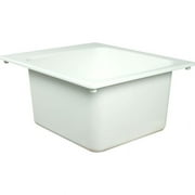 17 in. x 20 in. Molded Stone Countertop-Mount Utility Sink in White