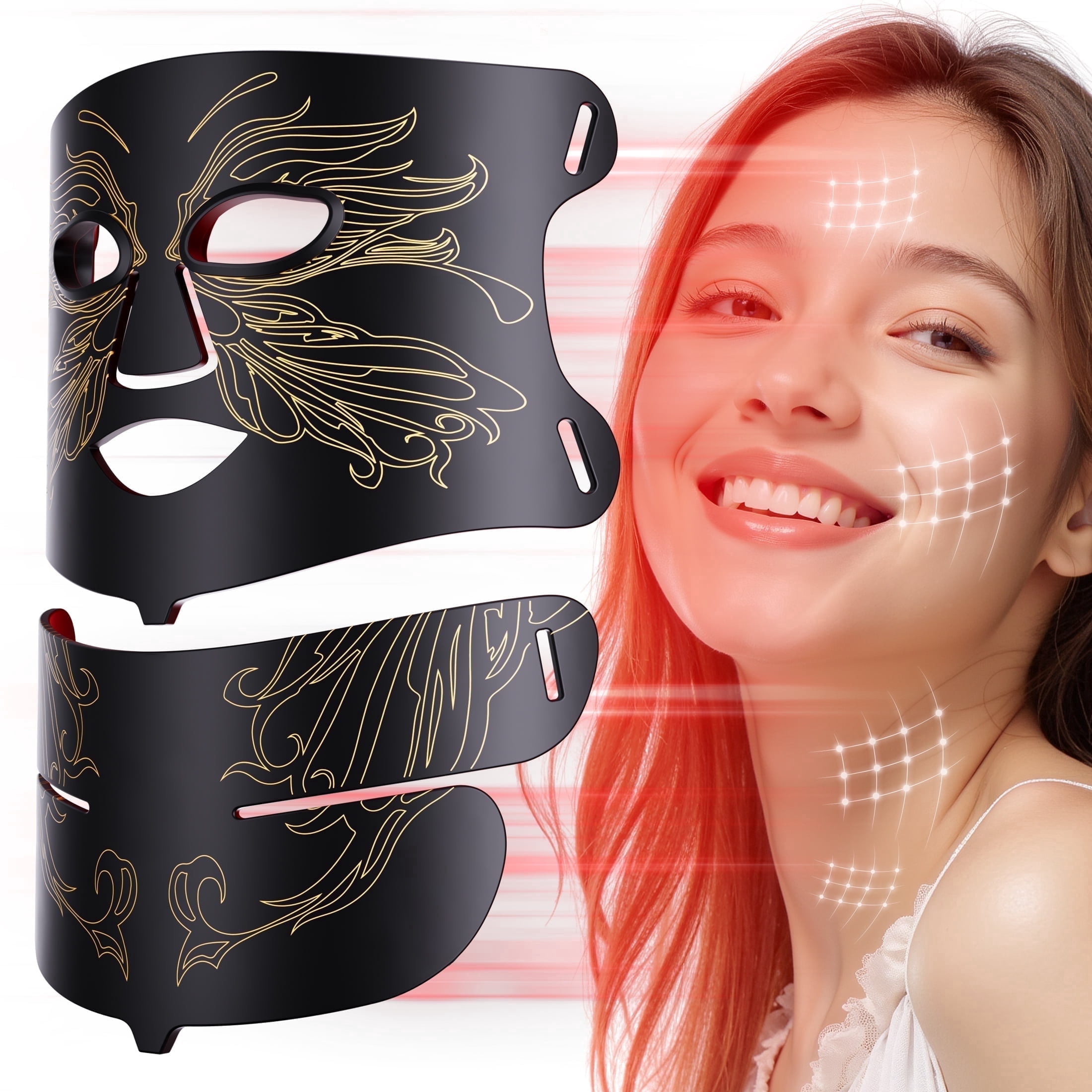 BeautifyEase, Face Mask, 7-Color LED Light Therapy for Skin Care
