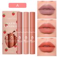 thumbnail image 2 of 3 pcs Strawberry Lip Glaze Set Velvet Matte Liquid Lipstick Lipstick Non stick Cup, 2 of 5