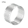 thumbnail image 3 of Uxcell 2pcs Stainless Steel Circular Cake Rings 1.7" Perforated Cake Mousse Ring Kitchen Baking Mould for Cake Dessert, 3 of 5