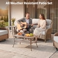 thumbnail image 6 of Gymojoy Outdoor Wicker Sofa High Back Patio 3-Seater Rattan Couch with 6'' Thick Cushions, Ideal for Porch, Poolside, Deck, Yard, 6 of 7