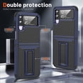 thumbnail image 2 of Armor Shockproof Case for Samsung Galaxy Z Flip 4, [Military Grade Anti-Drop] Rugged Hybrid Hard PC+Soft Silicone Heavy-Duty Tough Durable Hybird Protective Bumper Phone Case, Navyblue, 2 of 8