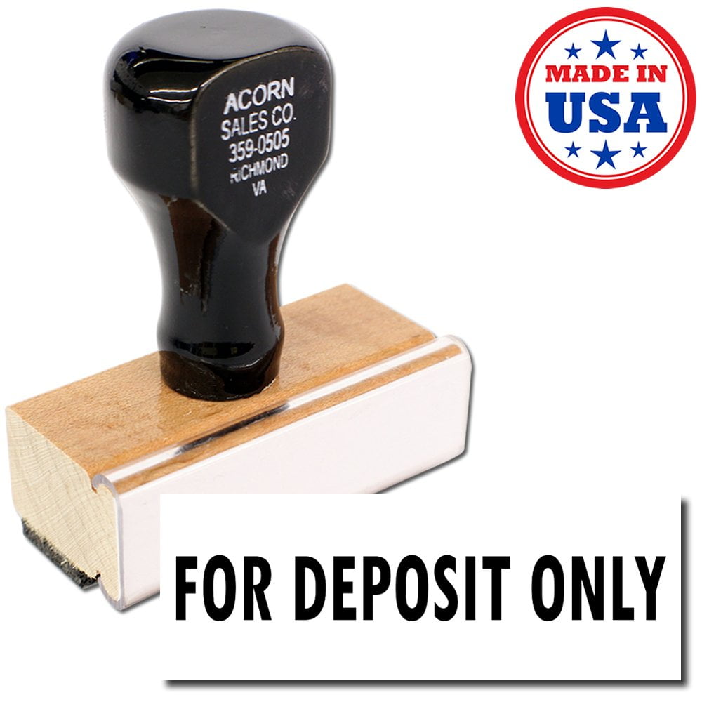 For Deposit Only Rubber Stamp