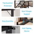 thumbnail image 5 of Ktaxon Metal Twin Triple Bunk Bed with Stairs, Twin over Twin over Twin XL Bed Frame for 3, Black, 5 of 7