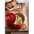 thumbnail image 4 of Le Creuset 4.3 Qt Cast Iron Signature Oval Casserole, Cherry Red, 4 of 6