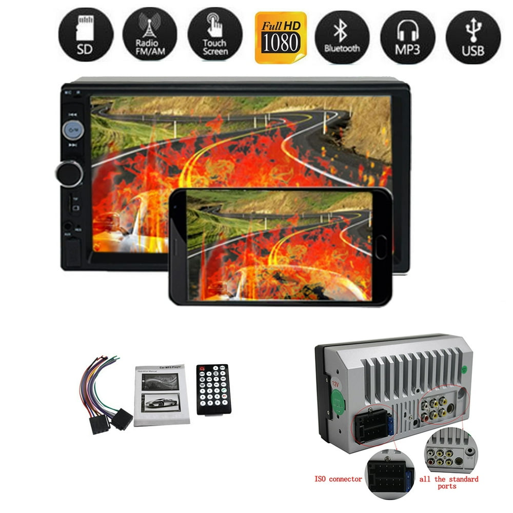 7'' Car Bluetooth Handfree Kit Car MP3 MP5 Audio Receiver Player FM USB