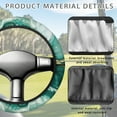 thumbnail image 4 of Jeiento Green Marble Print Golf Cart Steering Wheel Cover for Club Car Stretchable Absorbing Sweat Steering Wheel Cover Sun Reflective Protector Golf Cart Accessories, 4 of 7