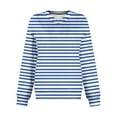 thumbnail image 4 of Sexlip V-Neck Long Sleeve Casual Sweatshirt Fleece Relaxed Fit Soft Comfortable Top for Winter Daily Wear Women's Clothing Fashionable Lifestyle Essential Blue XXL, 4 of 6