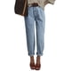 thumbnail image 1 of Pantalones vaqueros elegantes de cintura alta holgados para novio, pantalones de mezclilla para muje, 1 of 7