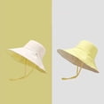 thumbnail image 3 of CoCopeaunts Reversible Bucket Hat for Women Summer Wide Brim Sun Shade Outdoor Casual Solid Men Fisherman Hat with Chin Strap, 3 of 8