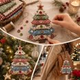thumbnail image 5 of DIY Sewing Kit for Layered Fabric Christmas Tree Ornament, Vintage Quilt‑Style Handmade Hanging Decoration, Beginner Friendly Holiday Craft Gift for Home Xmas Tree Decor, 8 Inch, 5 of 8