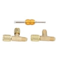 thumbnail image 4 of Brass Tee Adapter,1/4in Valves Core Brass SAE Adapter Air Conditioning Line Repair Tool Effortless Installation, 4 of 14
