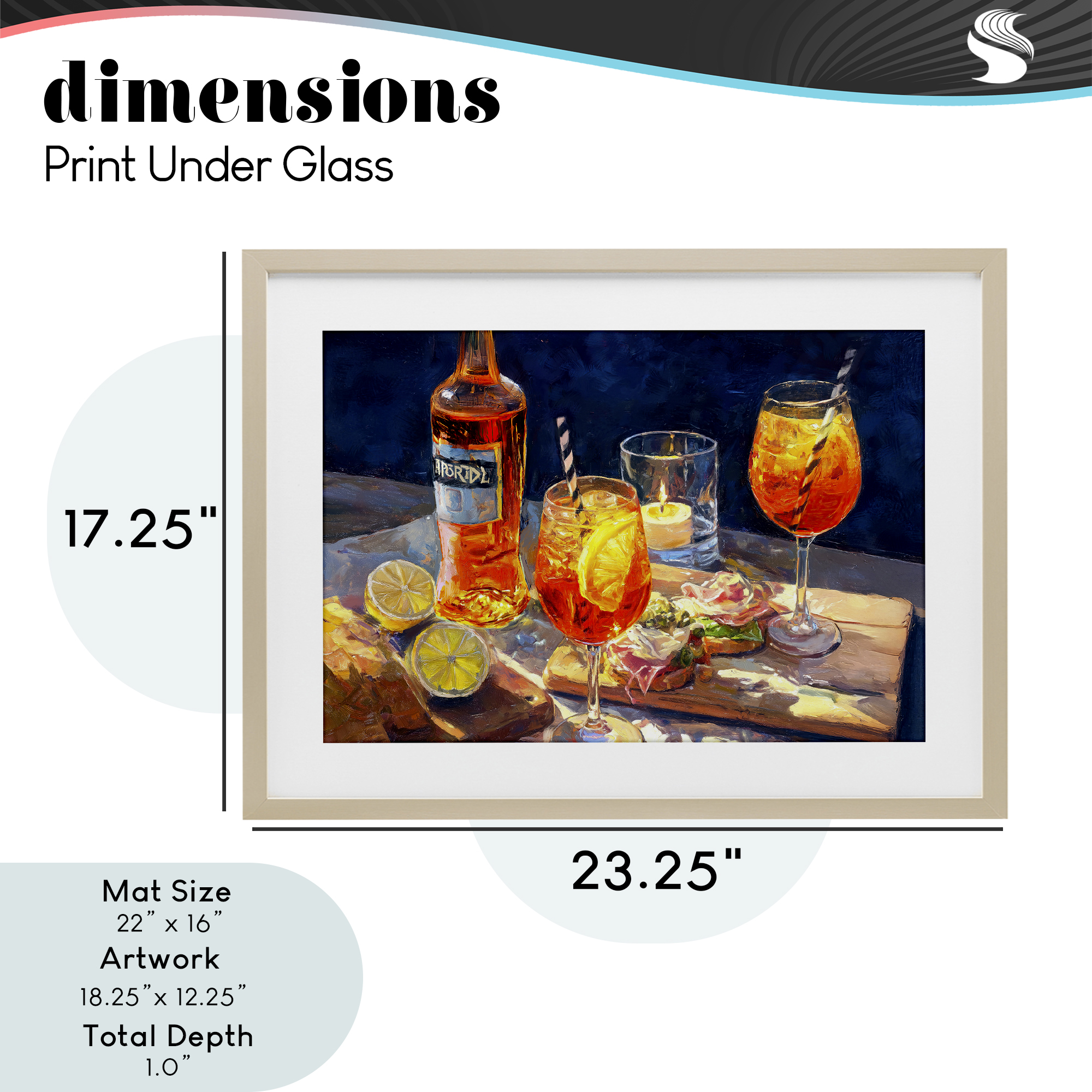 Sprits Table Still Life Birch Framed Print Under Glass, design by Ziwei Li