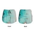 thumbnail image 3 of Yiaed Turquoise Beach Kayaking Print Women's Running Shorts with Liner 3 Zipper Pockets Elastic Workout Athletic Gym Yoga Shorts-Large, 3 of 7