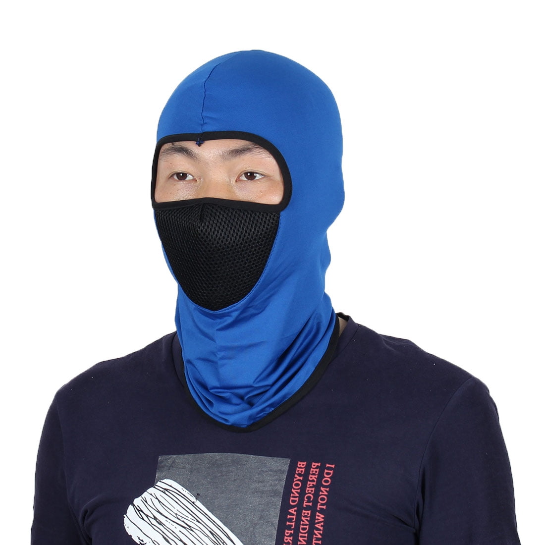 Full Face Mask Outdoor Cycling Neck Protector Hat Helmet Balaclava Dark Blue by Unique-Bargains