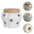 thumbnail image 3 of Hollow Garlic Keeper Kitchen Use Ventilated Garlic Container Reusable Ceramic Garlic Holder, 3 of 8
