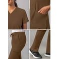 thumbnail image 4 of Adar Addition Go-Basic Scrub Set For Women - Slim V-Neck Scrub Top & Skinny Cargo Scrub Pants - A9200 - Mocha Quartz - M, 4 of 7