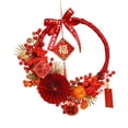 thumbnail image 4 of Guirnalda de año Nuevo Chino, decoración de corona Artificial, adorno colgante para Festival de Primavera para pared, boda, vacaciones, Festival de pu, 4 of 9