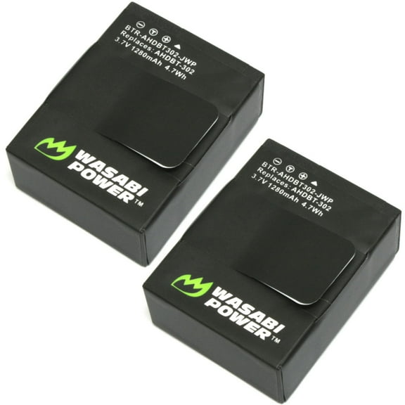 Wasabi Power Battery for GoPro HERO3, HERO3  (1280mAh, 2-Pack)
