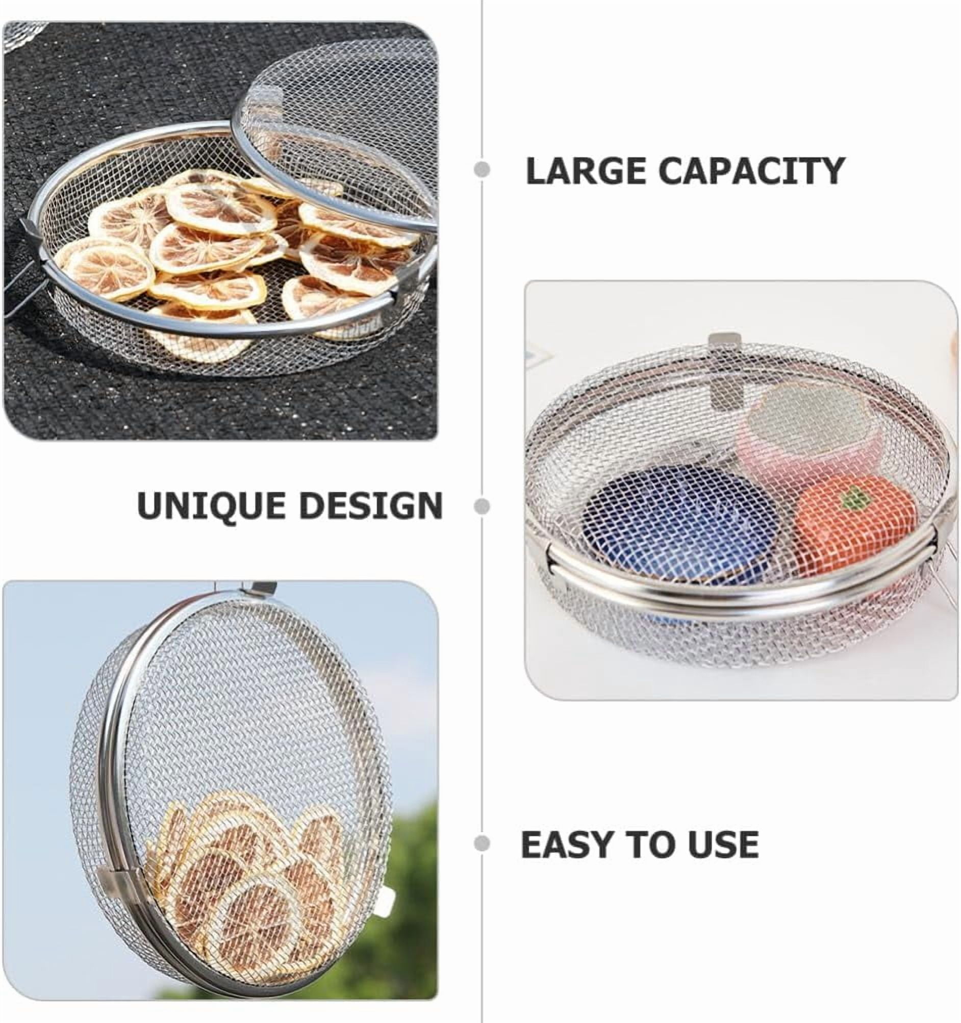 ABPETE Mesh Dishwasher Basket,Silverware & Small Parts Organizer with Drain Holes, Universal Fit for Top/Bottom Rack