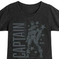 thumbnail image 3 of Marvel Captain America - Monochrome - Toddler and Youth Girls Fitted Short Sleeve Graphic T-shirt, 3 of 5