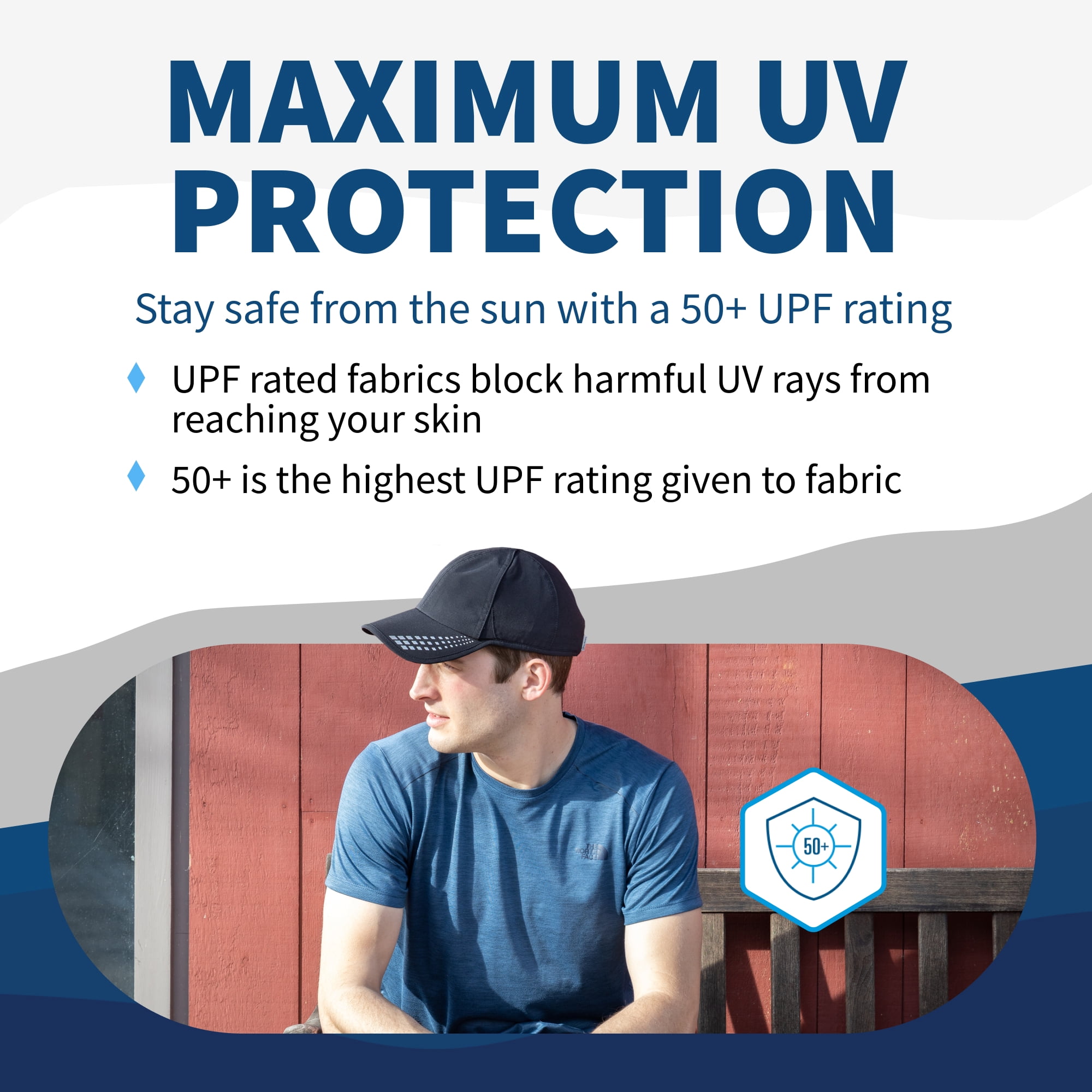 Mens UV Protection Running Hat - black/reflective