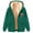 C-Green, variant on Women's Trendy Plus Size Zipper Fuzzy Drawstring Hoodie Thicken Fleece Liner Comfy Solid Colored Long Sleeve Casual Loose Warm Jacket Coat