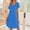 Blue, variant on Womens Nightgown Short Sleeves Sleepwear V Neck Nightgowns for Women Petal Sleeves Houses Dress Sleepshirt