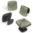thumbnail image 2 of 4 Pcs Cabinet Handle Drawer Pulls Yellow Banana White Black Striped Knobs with Screws Square Furniture Office Cabinet Knob Decoration, 2 of 7