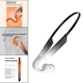 thumbnail image 3 of Auriculares de conducción de aire 5.0 impermeables con micrófono perfecl color degradado gris, 3 of 8