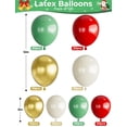thumbnail image 4 of Kit de arco de globos Haolongfa, 125 piezas, rojo, verde, oro blanco, 4 of 7
