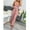 pink, variant on Casual lace trim halter-top long pants for women as a set of home wear
