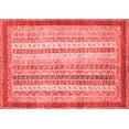 thumbnail image 1 of Ahgly Company Machine Washable Indoor Rectangle Abstract Red Modern Area Rugs, 5' x 8', 1 of 4