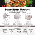 thumbnail image 2 of Hamilton Beach Enameled Cast Iron Sauce Pan 2-Quart Gray, Cream Enamel coating, Pot For Stove top and Oven Cooking, Even Heat Distribution, Safe Up to 400 Degrees, Durable, 2 of 8